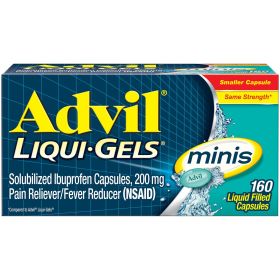 Advil Liqui-Gels Minis Pain and Headache Reliever Ibuprofen Capsules; 200 mg; 160 Count