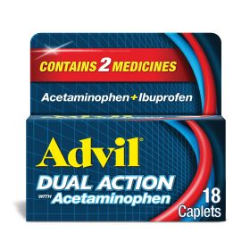 Advil Dual Action With Acetaminophen Pain and Headache Reliever; 18 Count