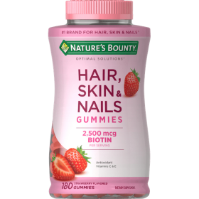 Nature's Bounty Hair; Skin and Nails Vitamins with Biotin Gummies; 180 Count