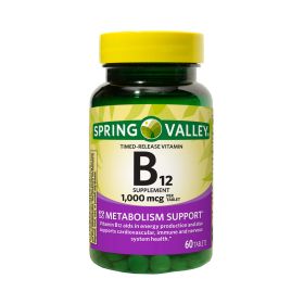 Spring Valley Vitamin B12 Timed-Release Tablets Dietary Supplement; 1; 000 mcg; 60 Count