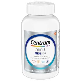 Centrum Minis Silver Multivitamins for Men Over 50; Multimineral Supplement; 280 Count