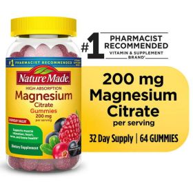 Nature Made High Absorption Magnesium Citrate Gummies; 200 mg; 64 Count