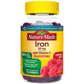 Nature Made Iron with Vitamin C Gummies; 70 Count