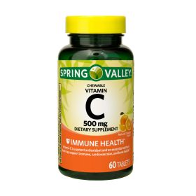 Spring Valley Vitamin C Chewable Tablets Dietary Supplement; 500 mg; 60 Count