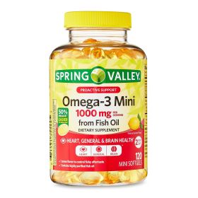 Spring Valley Proactive Support Omega-3 Mini from Fish Oil; 1000 mg; 120 Count