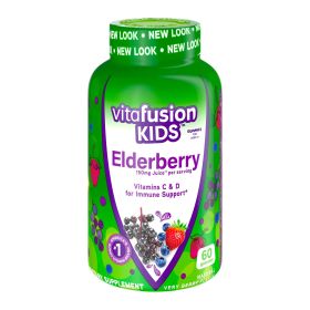 Vitafusion Kids Elderberry Gummy Vitamins; Immune Support for Kids; 60 Count