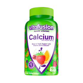 Vitafusion Chewable Calcium Gummy Vitamins; Fruit and Cream Flavored; 100 Count