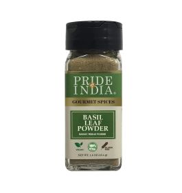 Pride of India – Basil Leaf Powder – Gourmet & Culinary Spice – Mediterranean Seasoning – Adds Flavor to pesto/stews/curries – Additives Fre