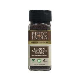 Pride of India – Brown Mustard Seed Whole – Gourmet Indian Spice – Hot & Spicy Flavor – Ideal seasoning for sauces/dips/spice blends – Easy