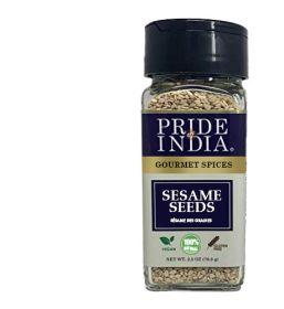 Pride of India – Sesame Seed Whole – Unhulled & Fresh – Keto-Friendly/Gluten-Free – Rich in Dietary Fiber - Ideal Seasoning for Salads/Sweets/