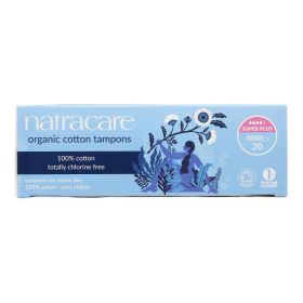 Natracare 100% Organic Cotton Tampons - Super Plus - 20 Pack