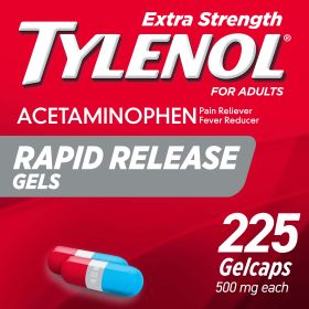 Tylenol Extra Strength Acetaminophen Rapid Release Gels; 225 ct