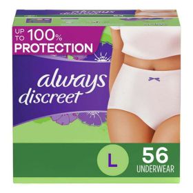 Always Discreet Postpartum Incontinence Underwear for Women Maximum; L; 56 Ct