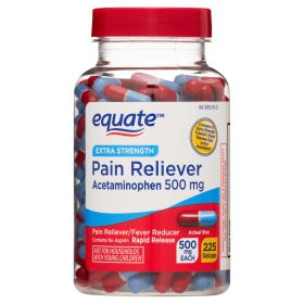 Equate Extra-Strength Acetaminophen Rapid Release Gel-caps; 500 mg 225 Count