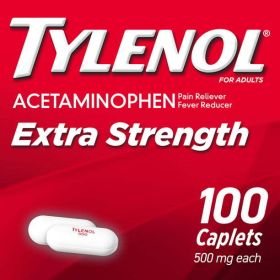 Tylenol Extra Strength Caplets with 500 mg Acetaminophen; 100 Ct