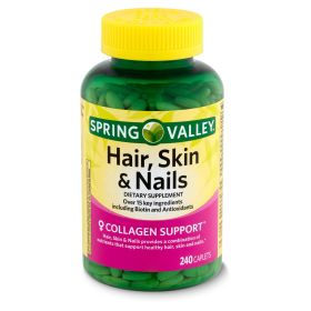 Spring Valley Hair; Skin & Nails Dietary Supplement; 240 Count