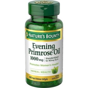 Nature's Bounty Evening Primrose Oil Herbal Supplement; 1000 mg; 60 Count