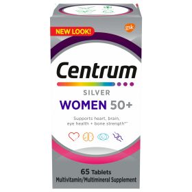 Centrum Silver Multivitamins for Women Over 50; Multimineral Supplement; 65 Count (Brand: Centrum)