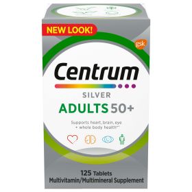 Centrum Silver Multivitamin for Adults 50 Plus; Multivitamin/Multimineral Supplement; 125 Count (Brand: Centrum)