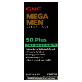 GNC Mega Men® 50-Plus One Daily Multivitamin, 60 Tablets, Vitamin and Mineral Support (Brand: GNC)